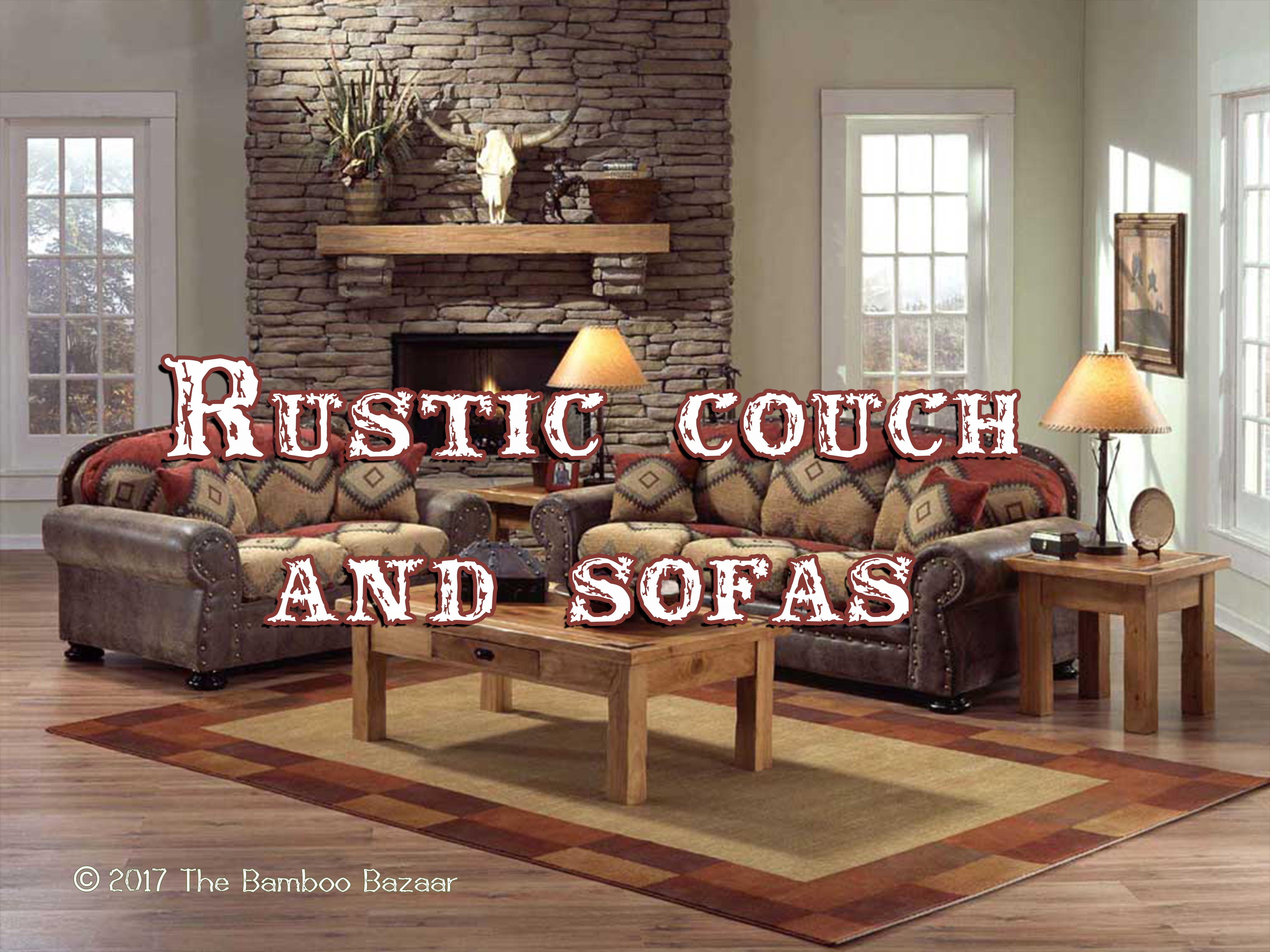 living room rustic couch