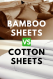 Bamboo vs Cotton Sheets – The Clear Choice